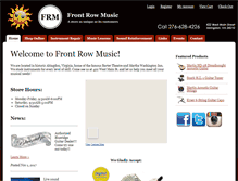 Tablet Screenshot of frontrowmusic.co